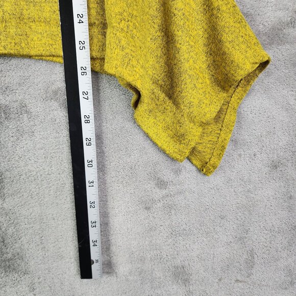 Women's Coco Bianco Yellow Asymmetrical Hem Tunic Top Cowl Neck Stretch Size L - Picture 9 of 10